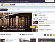 Tablet Screenshot of diocesesantamaria.org.br